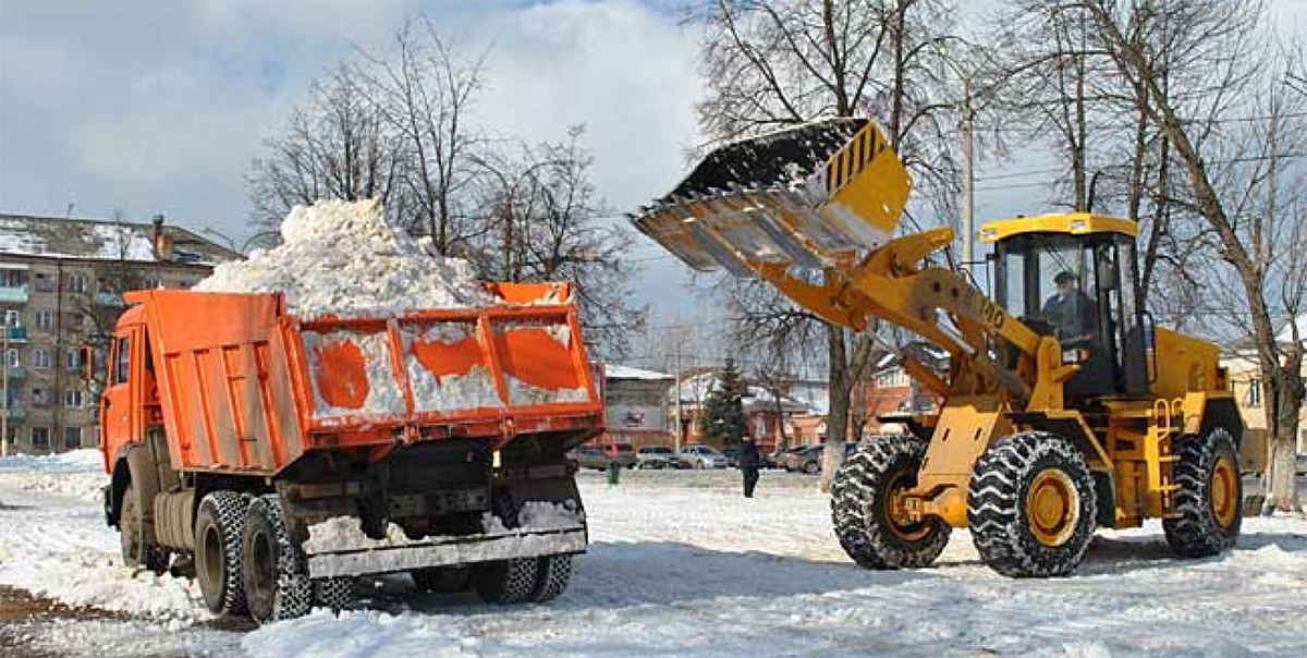 уборка снега в твери